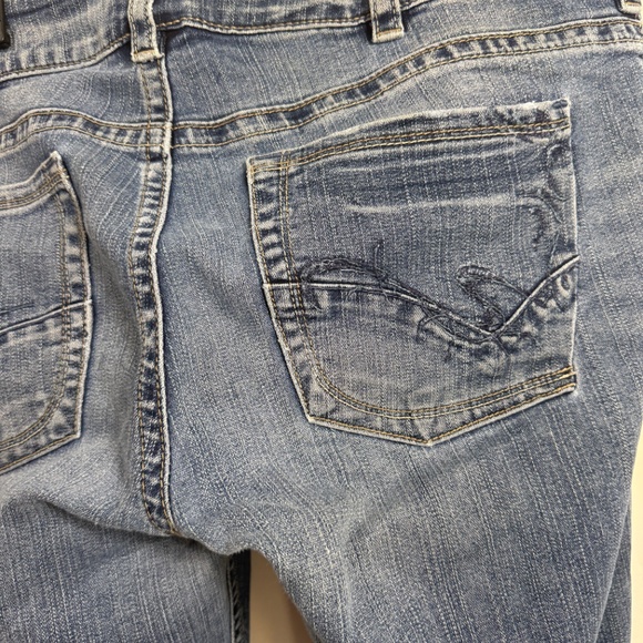 Silver Jeans Womens Size 34 Blue Straight Leg Western Mid Rise Casual - Picture 8 of 10